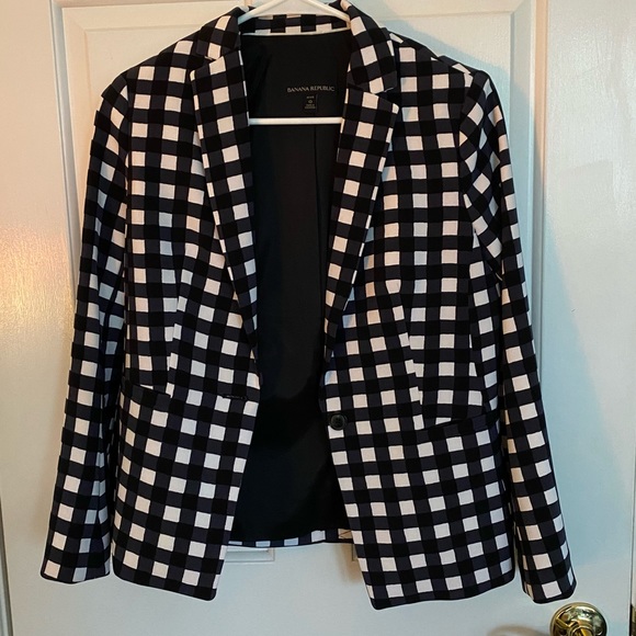 Last Chance Banana Republic Gingham Blazer - Picture 1 of 6